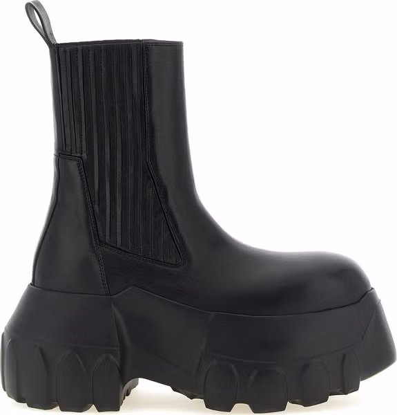 Black Ramie Ankle Boots