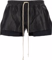 Black Lamb Leather Bermuda Shorts 1