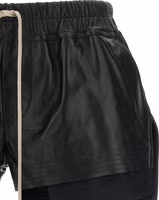 Black Lamb Leather Bermuda Shorts 3