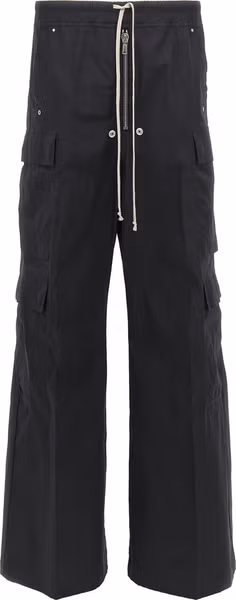 Black Cotton Cargo Pants