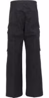 Black Cotton Cargo Pants 2