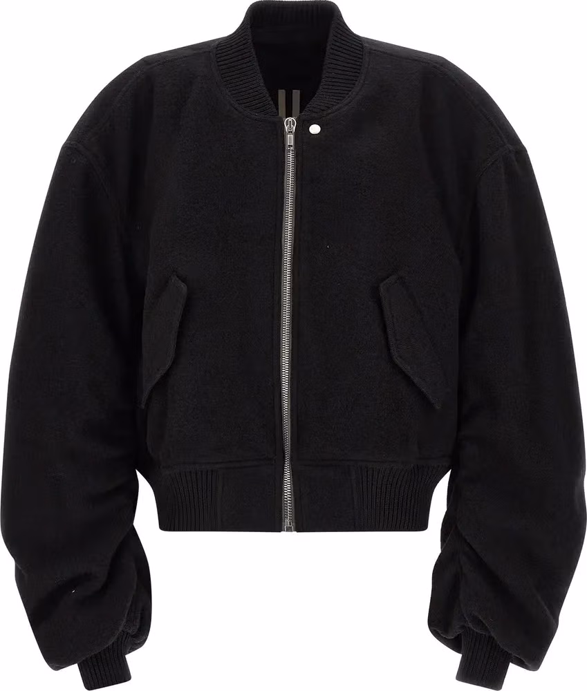 Black Virgin Wool Bomber