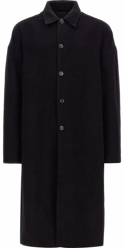 Black Virgin Wool Coat