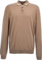 Beige Virgin Wool Polo Shirt 1