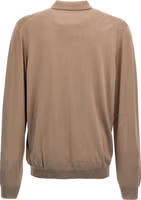 Beige Virgin Wool Polo Shirt 2