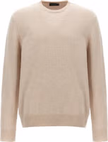 Beige Virgin Wool Cardigan 1