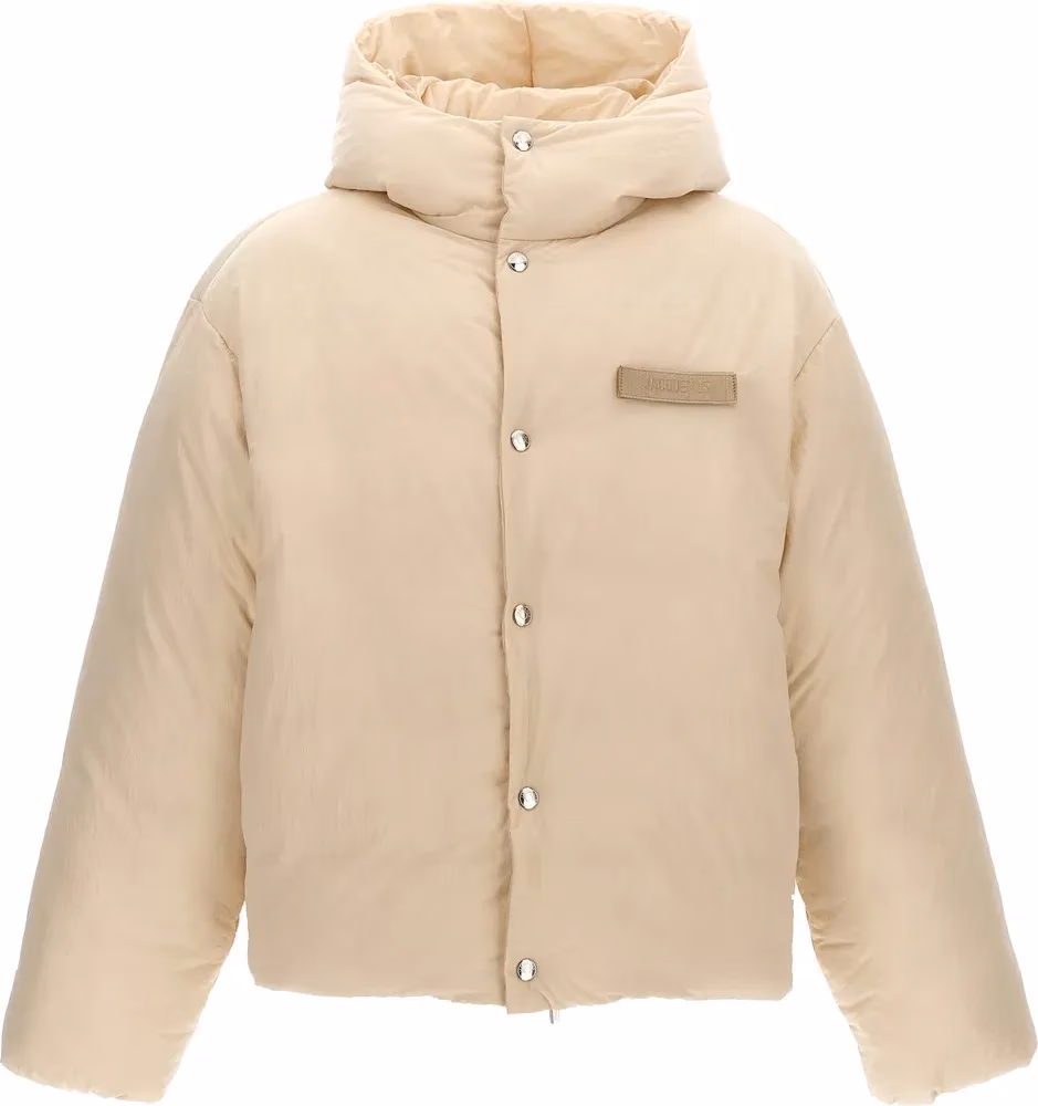 White Polyamide Full-Length Jacket