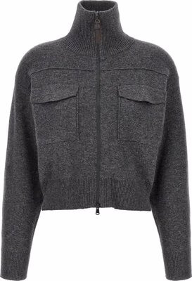 Gray Cashmere Cardigan