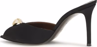 Black Calf Leather Bos Taurus Stiletto Heel Sandals 3