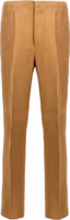 Beige Paper Casual Pants 1