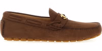 Brown Calfskin Slip-On Loafers 1