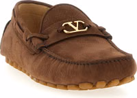 Brown Calfskin Slip-On Loafers 2