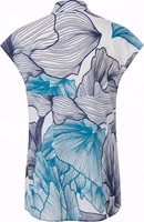 Blue Cotton Women Shirt 3