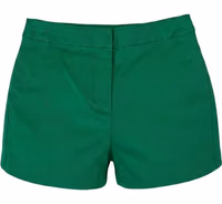 Green Cotton Womens Shorts 1