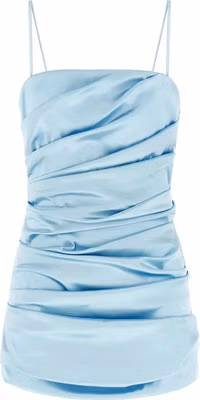 Blue Acetate Short Dress