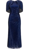 Blue Polyester Cocktail Dress 1