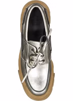 Gold Leather Platform Loafers 4