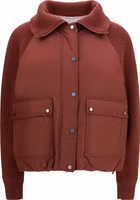 Bordeaux Polyester Full-Length Jacket 1