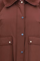 Bordeaux Polyester Full-Length Jacket 3