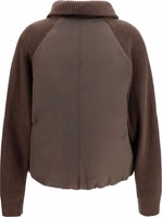 Brown Polyester Full-Length Jacket 2