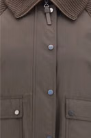 Brown Polyester Full-Length Jacket 3