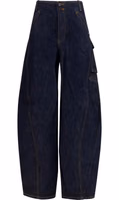 Blue Cotton Cargo Pants 1