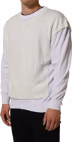 White Flax CrewNeck Layered Pullover Sweater 3