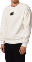 White LogoPlaque CrewNeck Sweatshirt Sweater 2