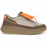 Bicolor Polyurethane Athletic Sneakers 1