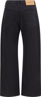 Black Cotton Straight-Leg Jeans 2