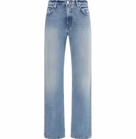 Blue Cotton Straight-Leg Jeans 1