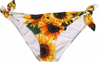 Yellow Nylon Sunflower Bikini Bottom Swimwear 2