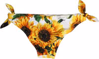 Yellow Nylon Sunflower Bikini Bottom Swimwear 4