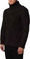 Brown Wool Knit Turtleneck Pullover Sweater 3