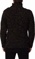 Brown Wool Knit Turtleneck Pullover Sweater 4