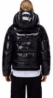 Black Recycled Polyester Full-Length Jacket 2