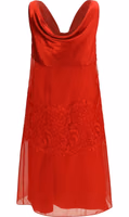 Red Silk Cocktail Dress 2