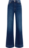 Blue Cotton Flared Jeans 1