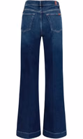Blue Cotton Flared Jeans 2