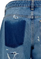Blue Cotton Straight-Leg Jeans 3