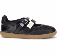 Black Polyester Ballet Flats 1