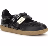 Black Polyester Ballet Flats 2