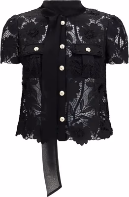 Black Polyester Blouse
