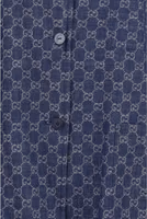 Blue Cotton Full-Length Jacket 3