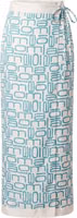 Blue Silk Women's Pants 1