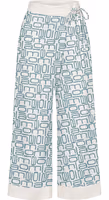 Blue Silk Women's Pants 2
