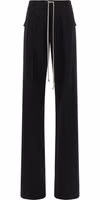 Black Viscose Casual Pants 1