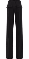Black Viscose Casual Pants 2