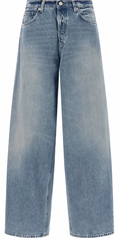 Blue Cotton Relaxed Fit Jeans