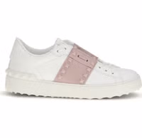 White Calf Leather Bos Taurus Low Top Sneakers 1